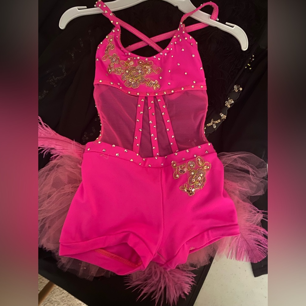 Custom pink dance costume size 6/7